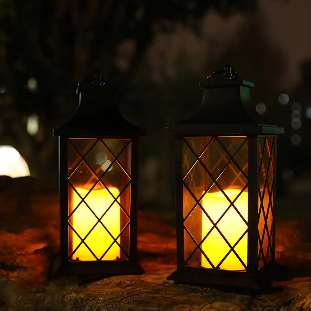 12''High Vintage Candle Lantern (Set of 2)--Applicable to Germany