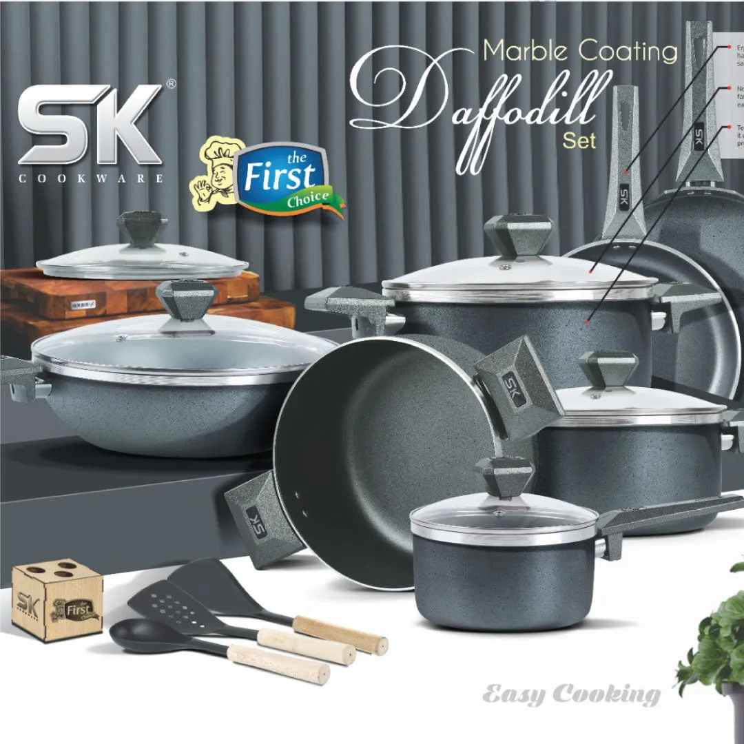 16 Pieces Non Stick Daffodil Gift Pack Set Gray