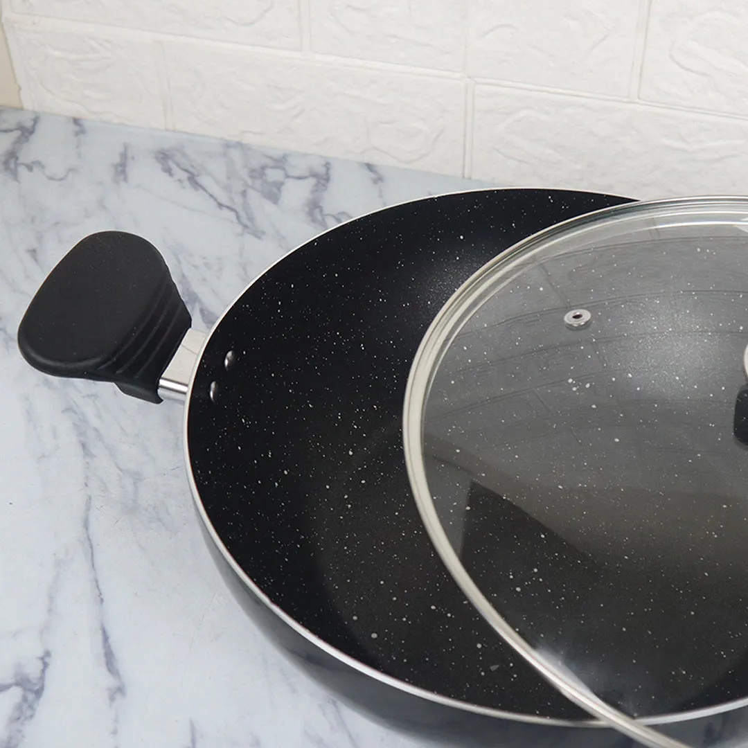 17 Pieces Non-Stick Marble Coat Elite Gift Pack Set Black