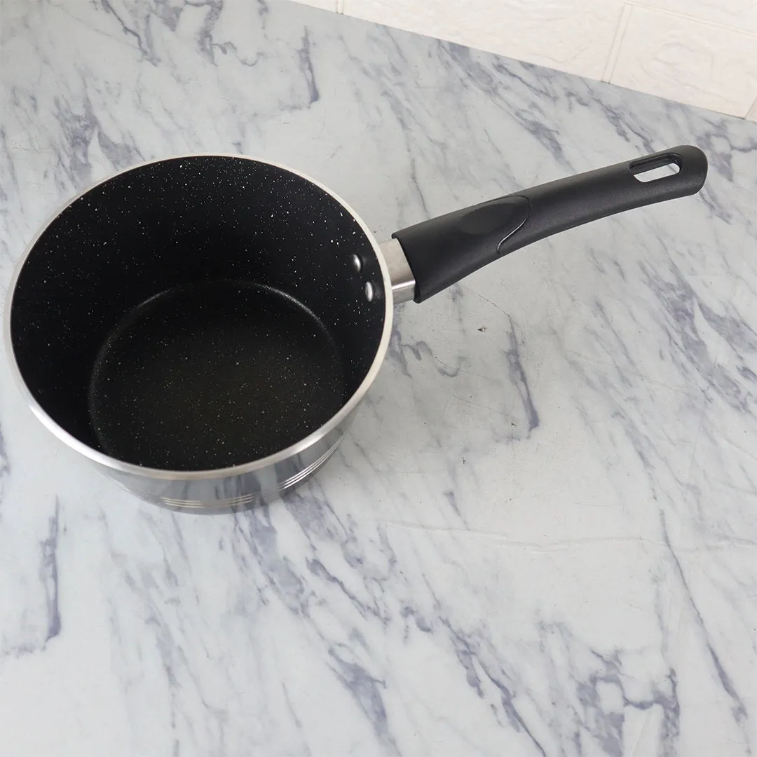 17 Pieces Non-Stick Marble Coat Elite Gift Pack Set Black