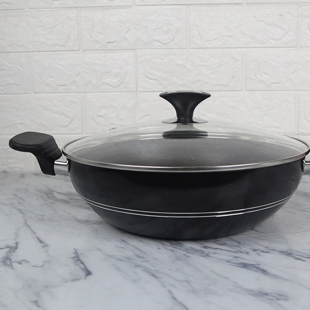 17 Pieces Non-Stick Marble Coat Elite Gift Pack Set Black