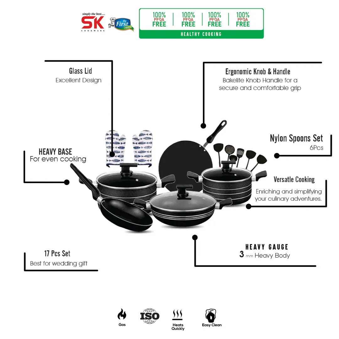 17 Pieces Non-Stick Unbeatable Gift Pack Set