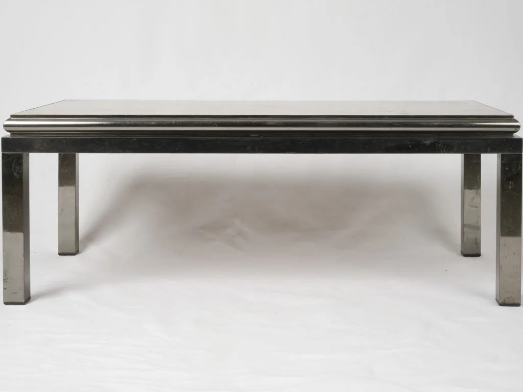 1960s Maison Baguès-style coffee table w/ 24-carat gold leaf top