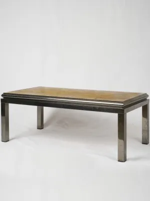 1960s Maison Baguès-style coffee table w/ 24-carat gold leaf top