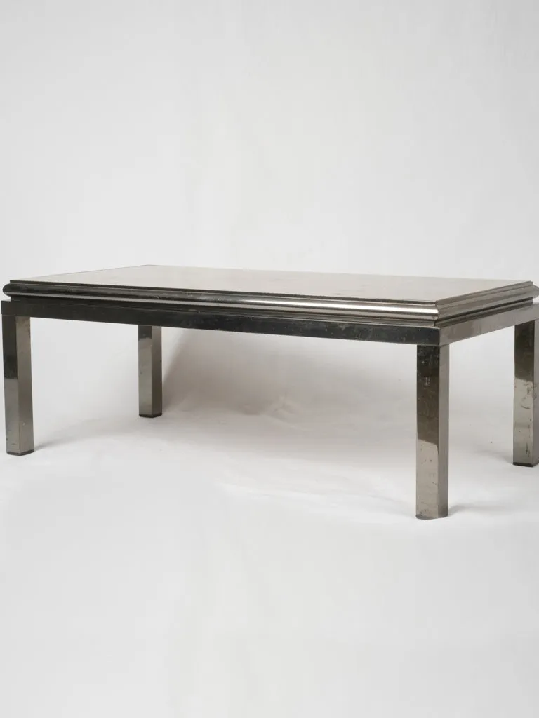 1960s Maison Baguès-style coffee table w/ 24-carat gold leaf top