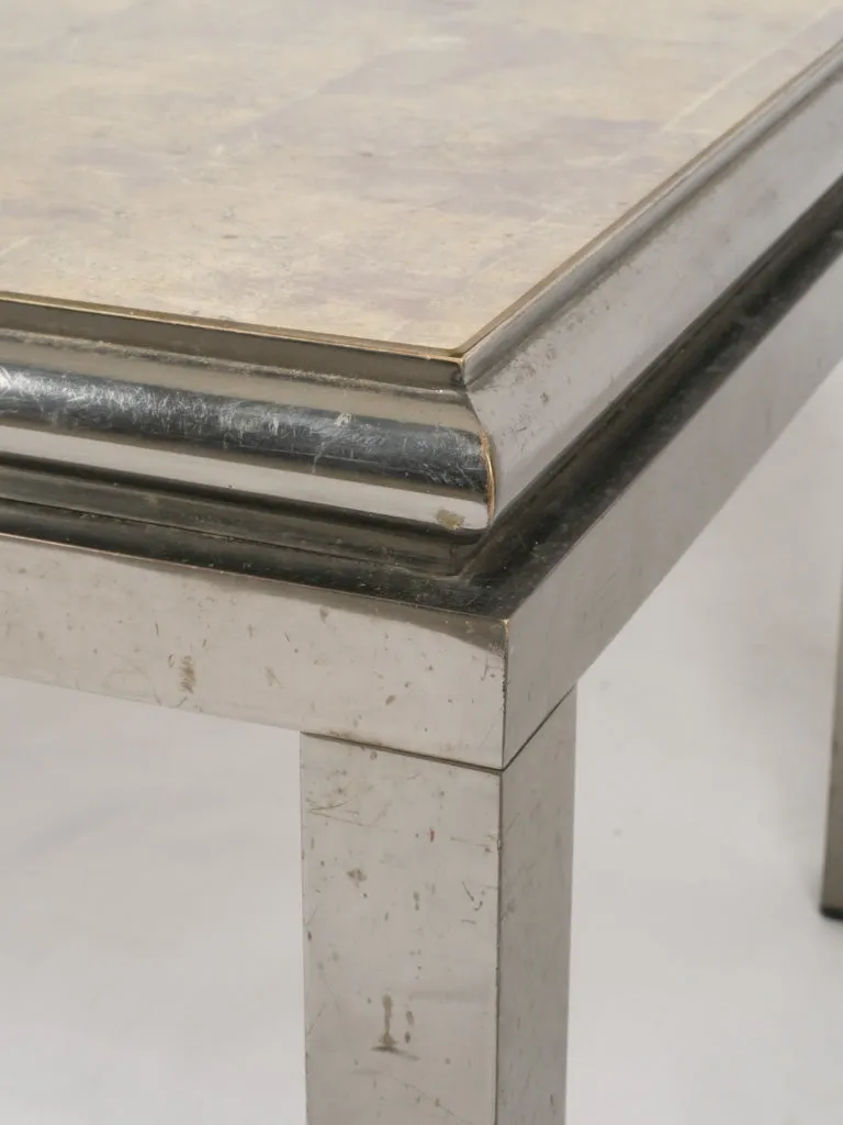 1960s Maison Baguès-style coffee table w/ 24-carat gold leaf top