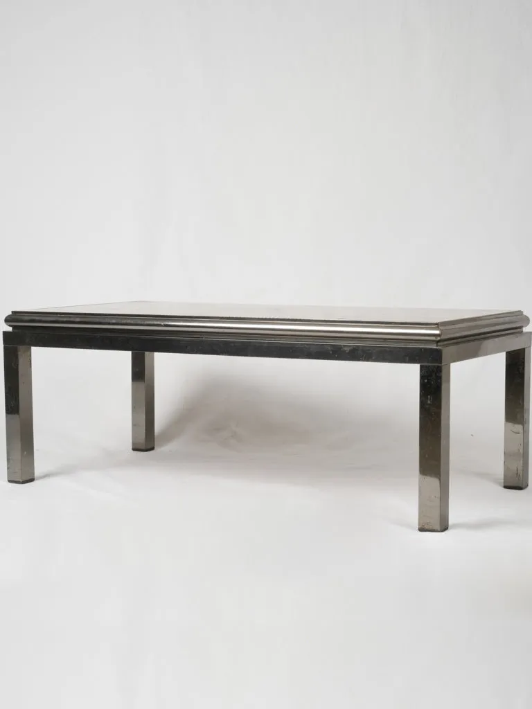 1960s Maison Baguès-style coffee table w/ 24-carat gold leaf top