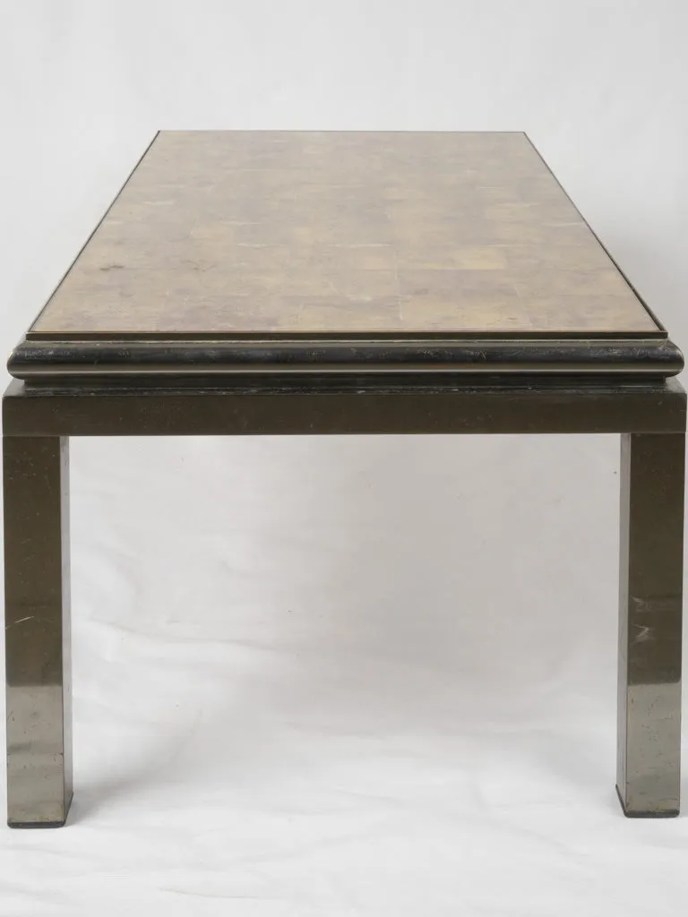 1960s Maison Baguès-style coffee table w/ 24-carat gold leaf top