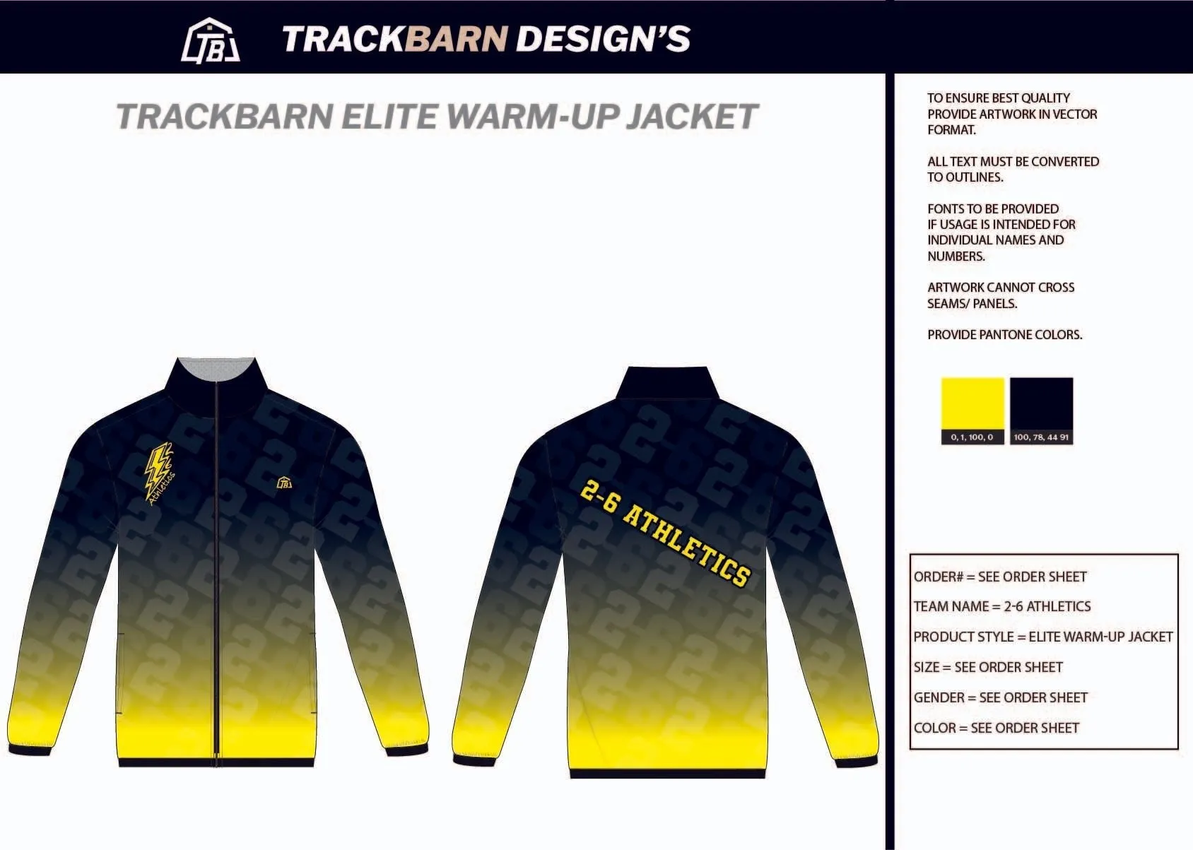 2-6-Athletics- Mens Full Zip Jacket