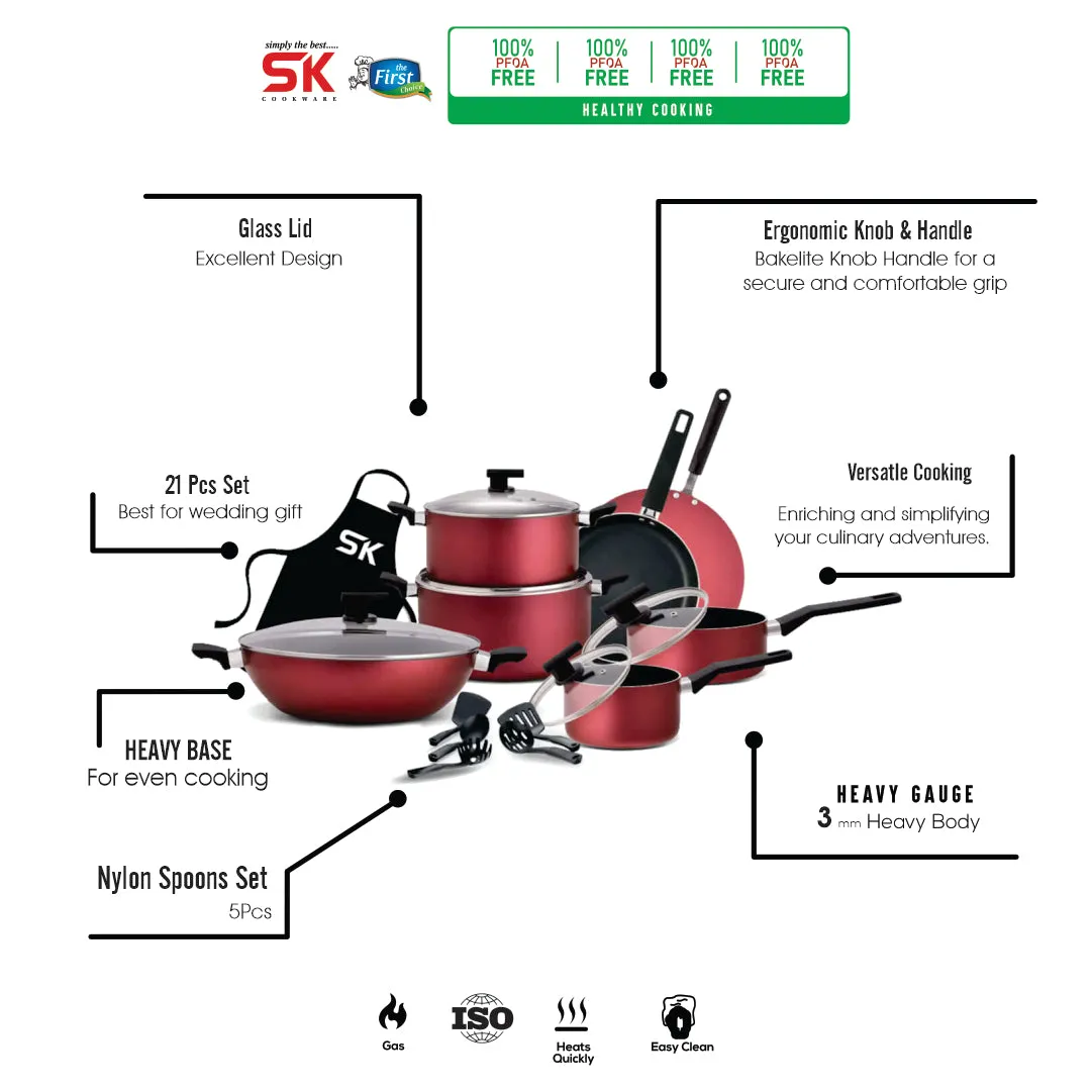 21 Pieces Non-Stick Delux Gift Pack Set