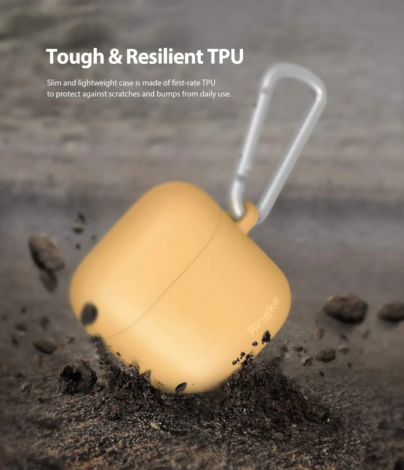 AirPods case (2019) Case Pouch | Silicone - Honey Mustard