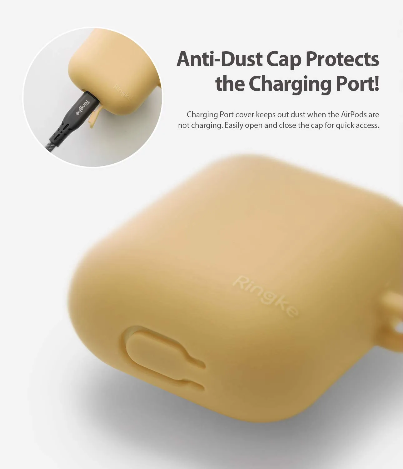 AirPods case (2019) Case Pouch | Silicone - Honey Mustard