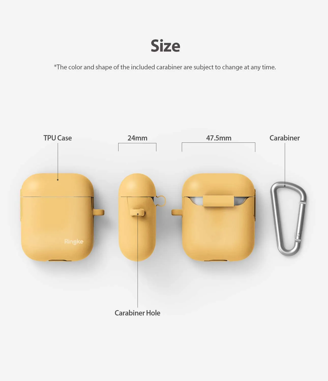 AirPods case (2019) Case Pouch | Silicone - Honey Mustard