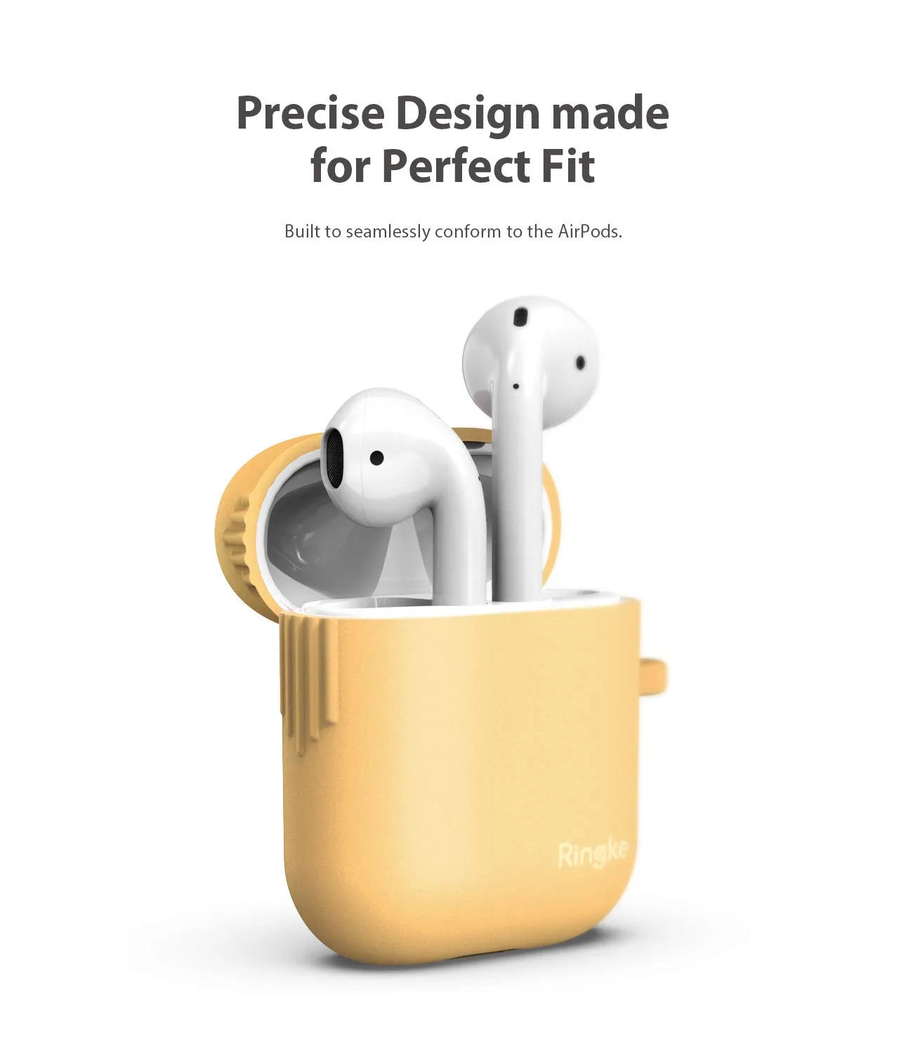 AirPods case (2019) Case Pouch | Silicone - Honey Mustard