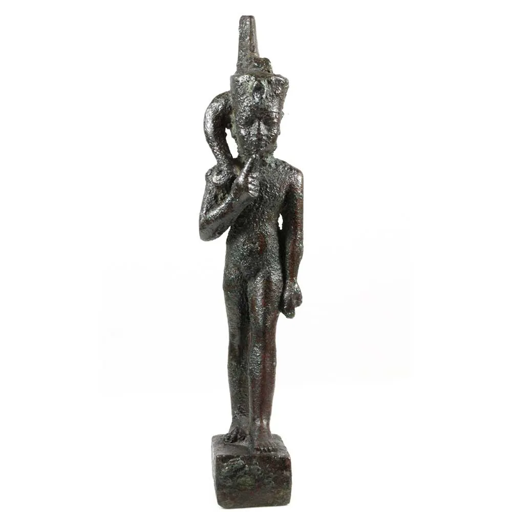 An Egyptian Bronze Figure of Harpokrates, Late Period ca. 664 - 552 BCE