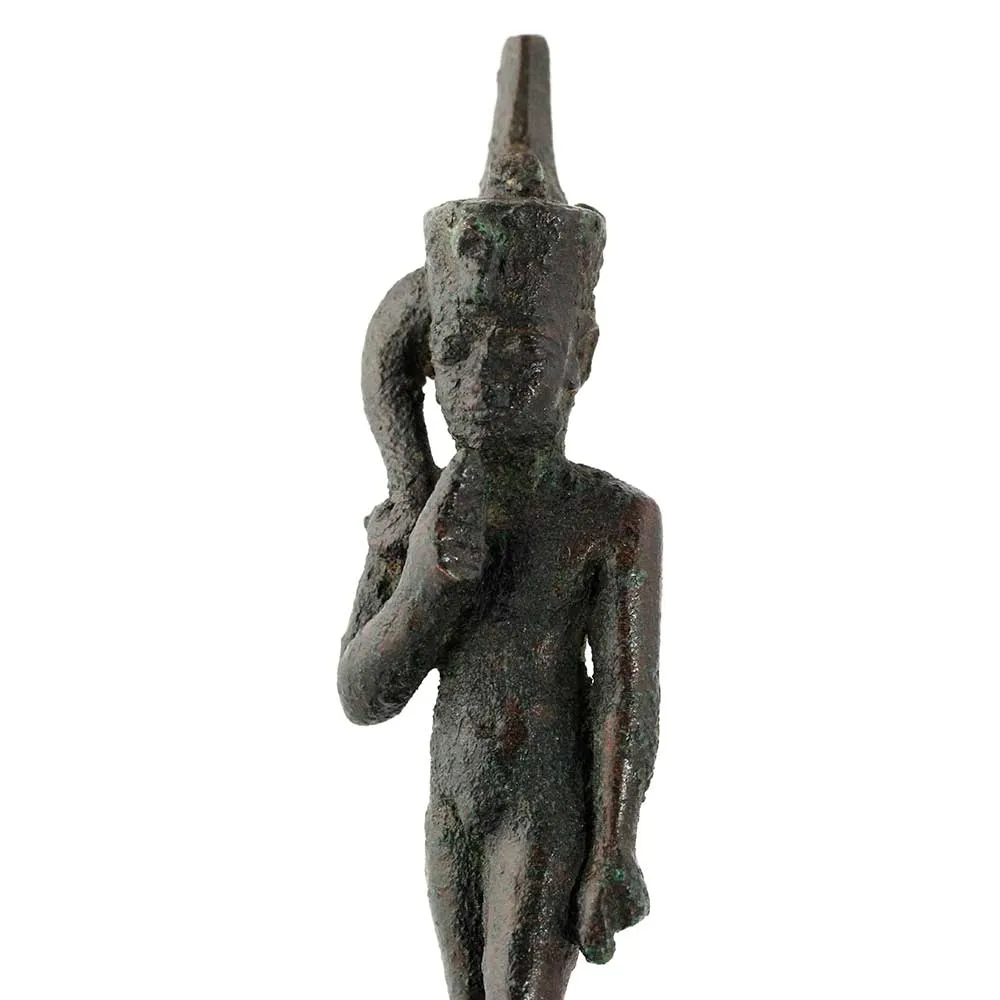 An Egyptian Bronze Figure of Harpokrates, Late Period ca. 664 - 552 BCE