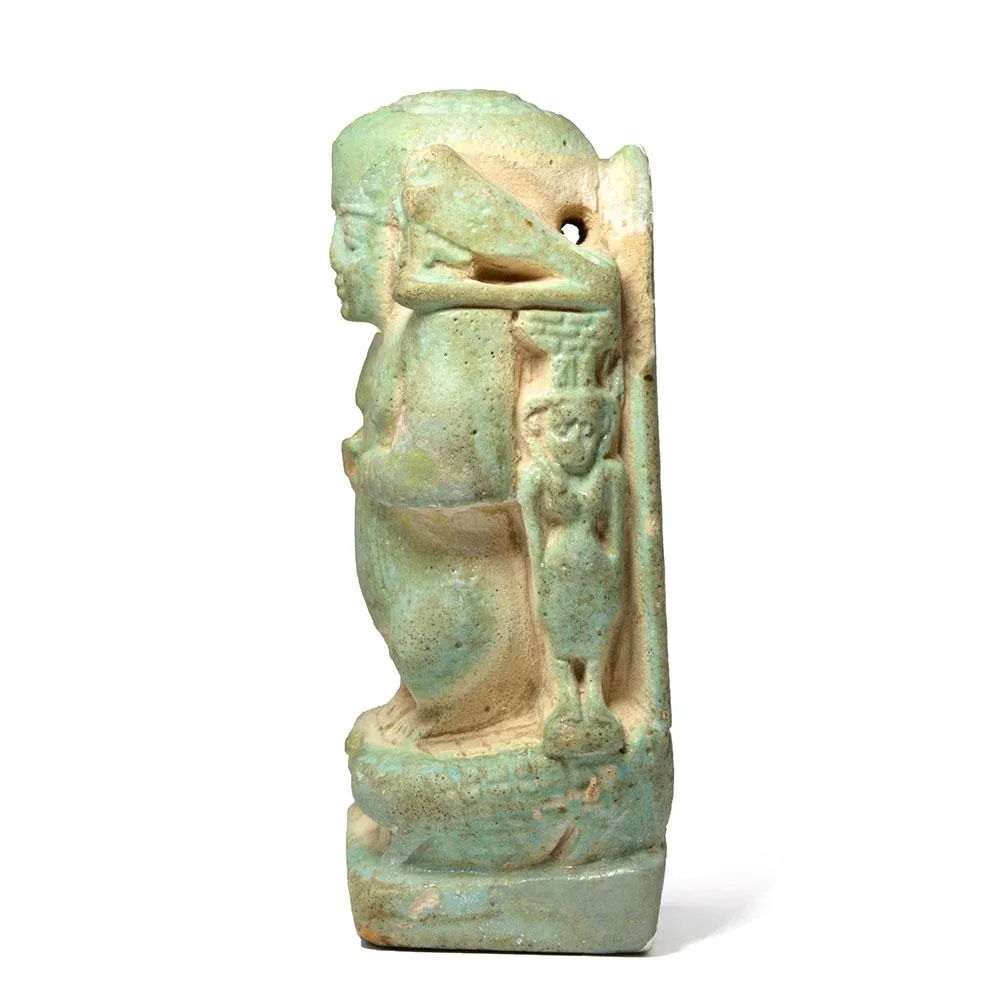 An Egyptian Faience Cippus, Late Period ca. 664-332 BCE