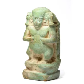 An Egyptian Faience Cippus, Late Period ca. 664-332 BCE