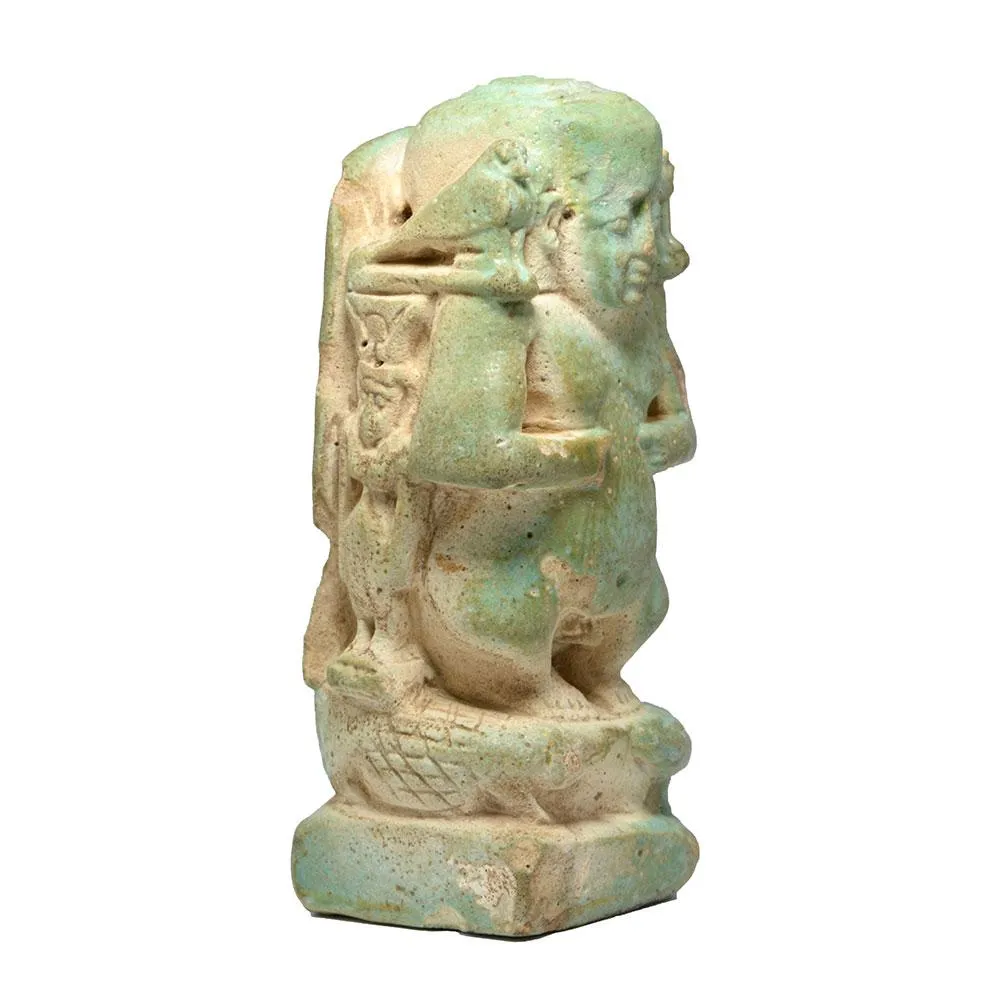An Egyptian Faience Cippus, Late Period ca. 664-332 BCE