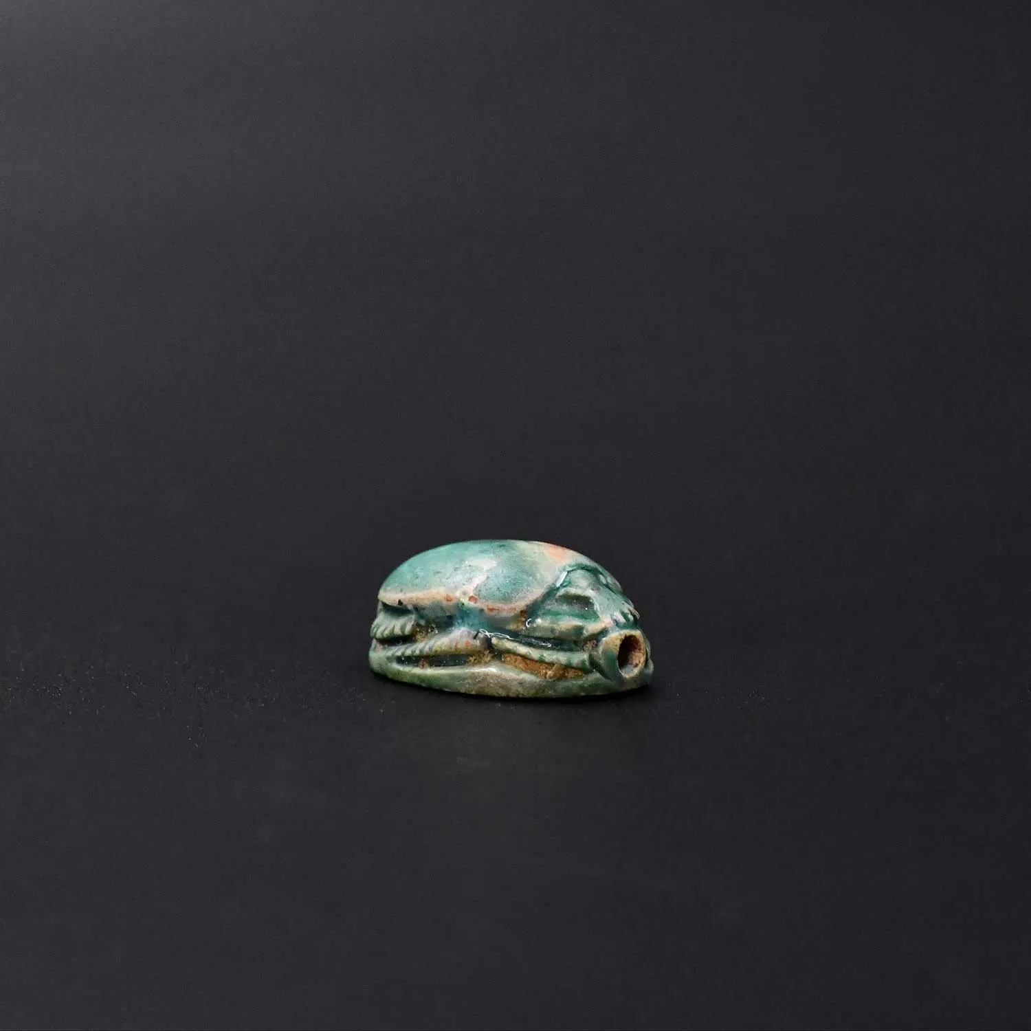 An Egyptian Glazed Steatite Scarab, New Kingdom, ca. 1550 - 1069 BCE