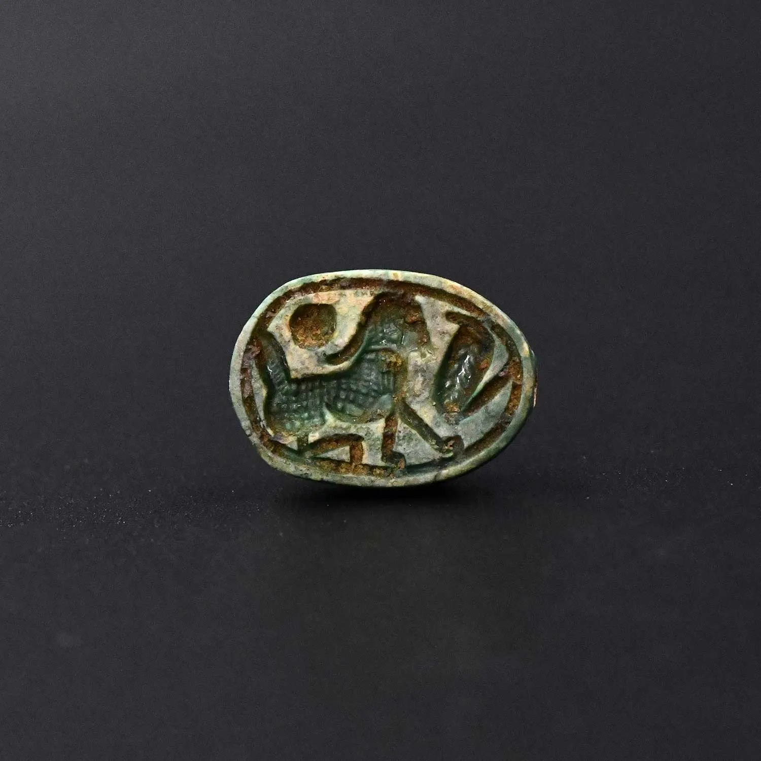 An Egyptian Glazed Steatite Scarab, New Kingdom, ca. 1550 - 1069 BCE
