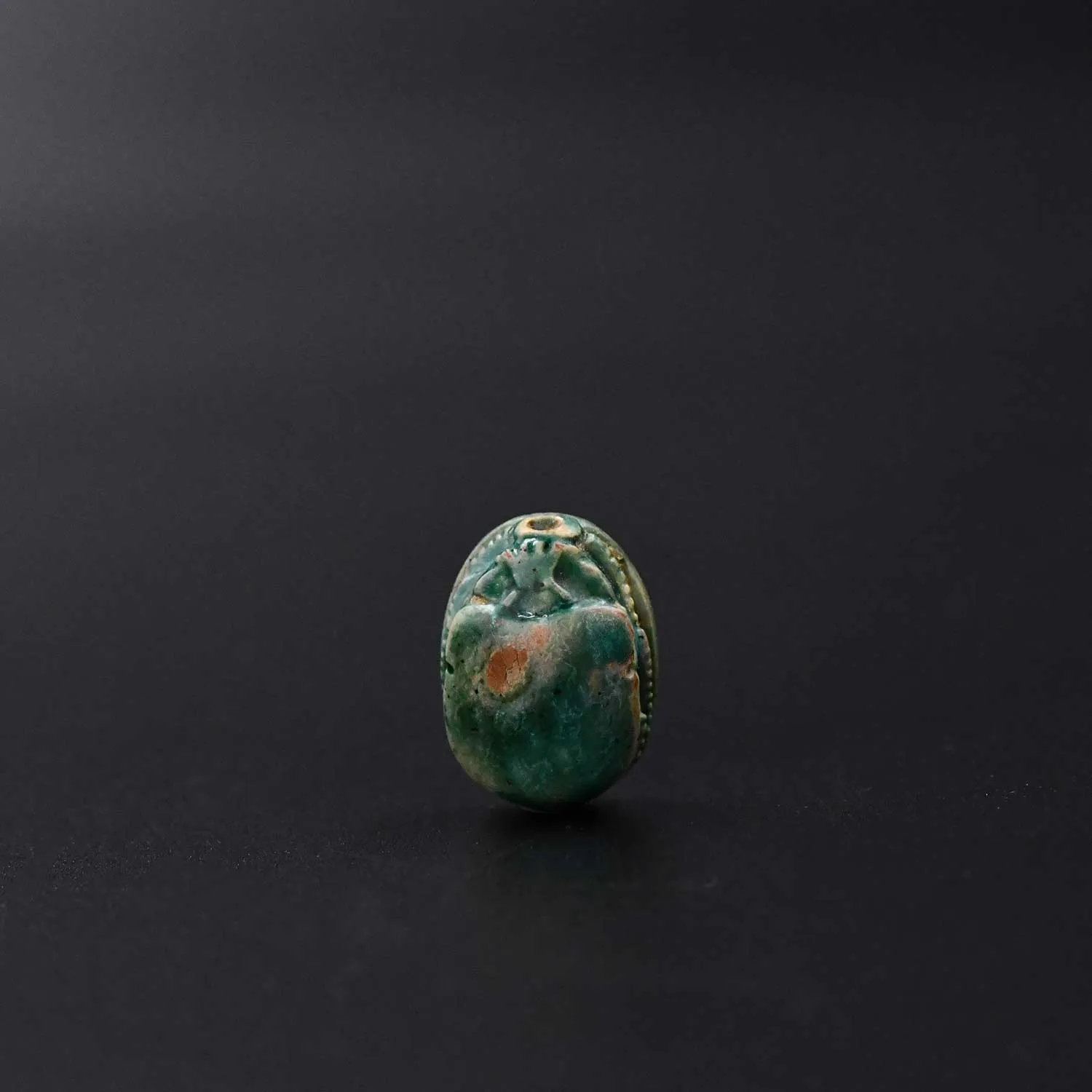 An Egyptian Glazed Steatite Scarab, New Kingdom, ca. 1550 - 1069 BCE
