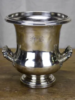 Antique French champagne bucket - silver plate
