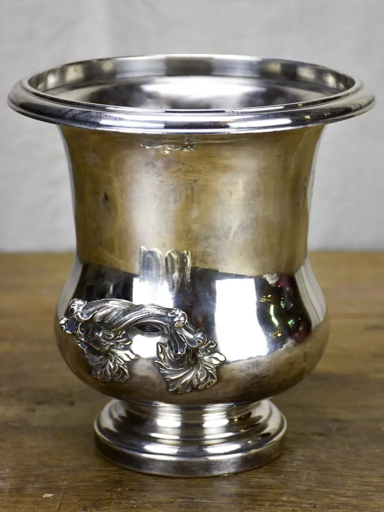 Antique French champagne bucket - silver plate