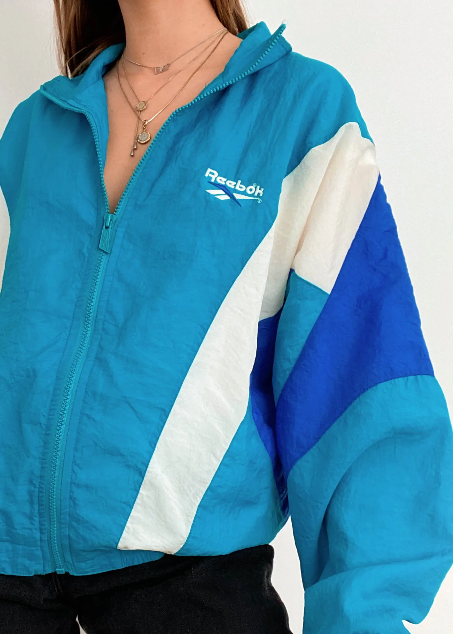 Aquamarine Reebok Windbreaker