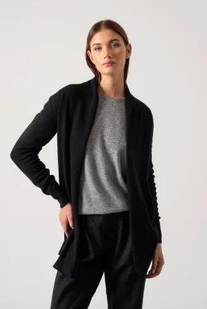 Aurea 100% Cashmere Cardigan Black