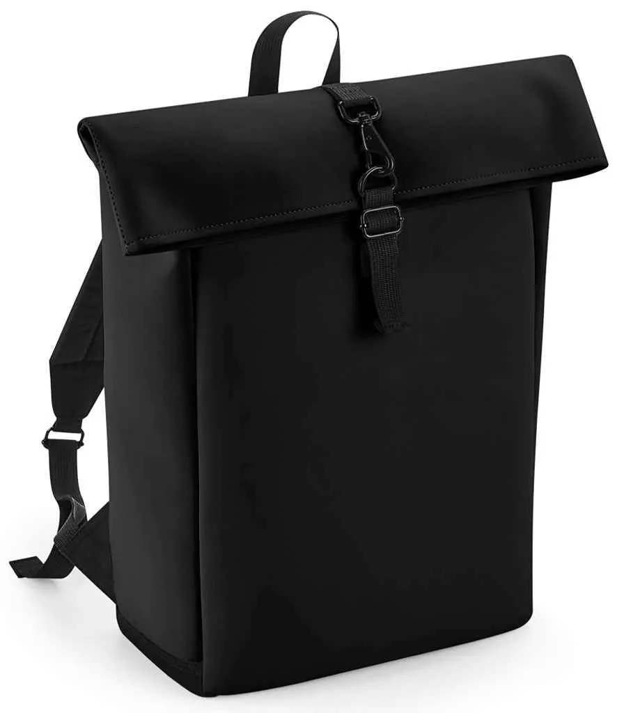 BagBase - Matte PU Roll-Top Backpack