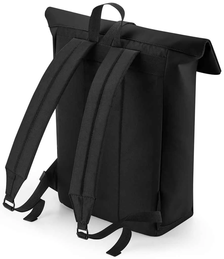 BagBase - Matte PU Roll-Top Backpack
