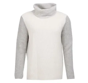 Barbour Dipton Roll Collar Ladies Knit - Cloud/Grey Marl