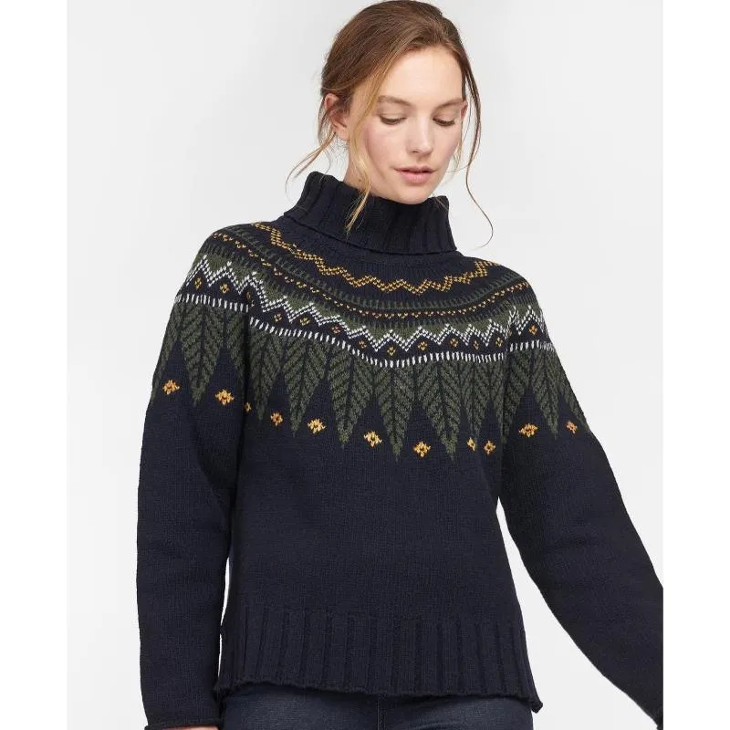 Barbour Hebden Ladies Knit - Navy