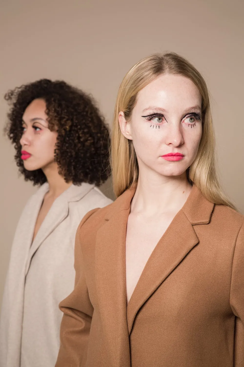 Blend Camel Notch Lapel Mid-Long Coat