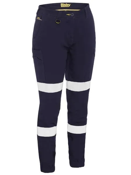 BPL6028T BISLEY WOMEN'S TAPED COTTON CARGO CUFFED PANTS