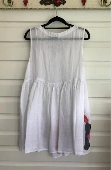 Bright Ladies Gauze Linen Tunic/Dress