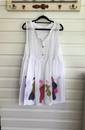 Bright Ladies Gauze Linen Tunic/Dress