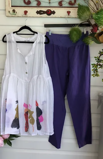 Bright Ladies Gauze Linen Tunic/Dress