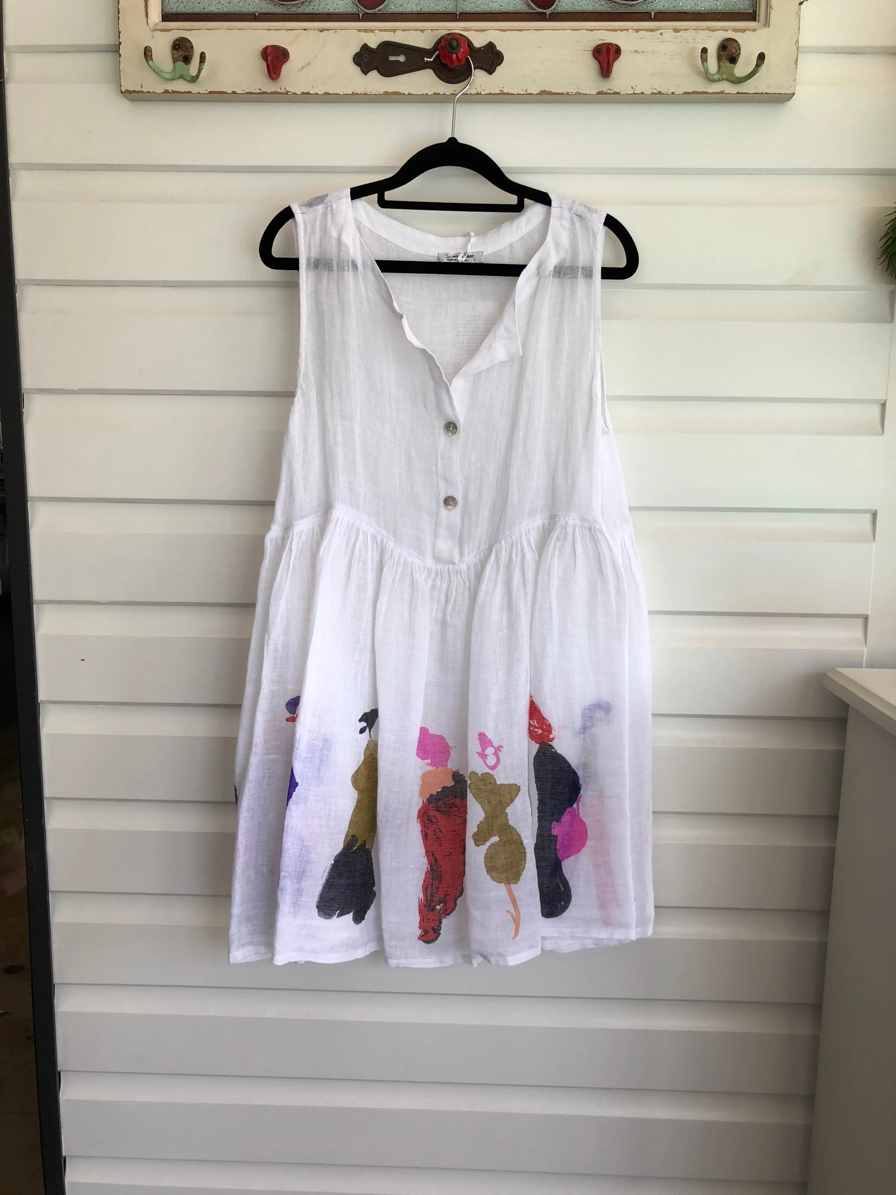Bright Ladies Gauze Linen Tunic/Dress