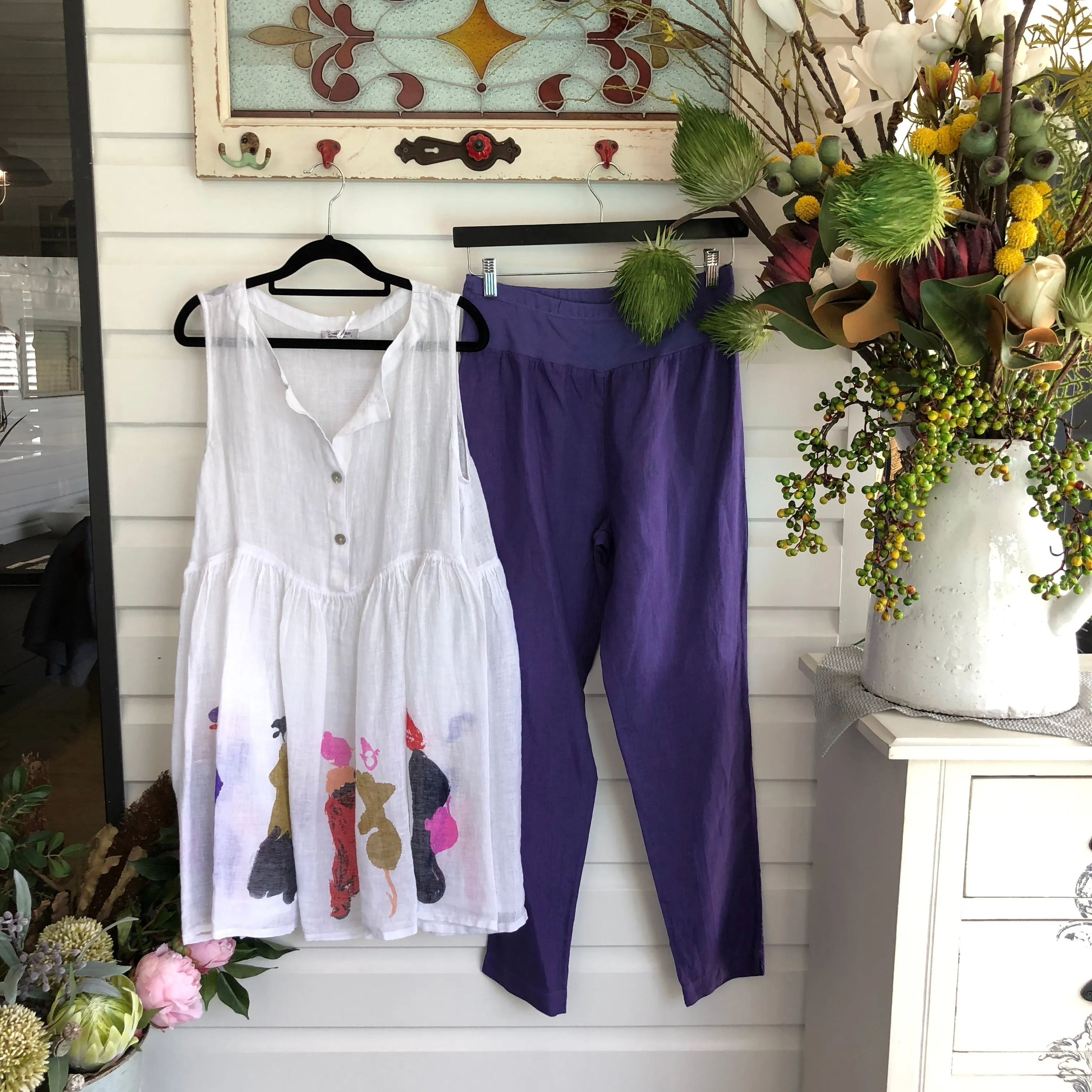 Bright Ladies Gauze Linen Tunic/Dress