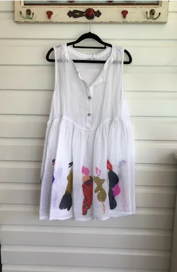 Bright Ladies Gauze Linen Tunic/Dress