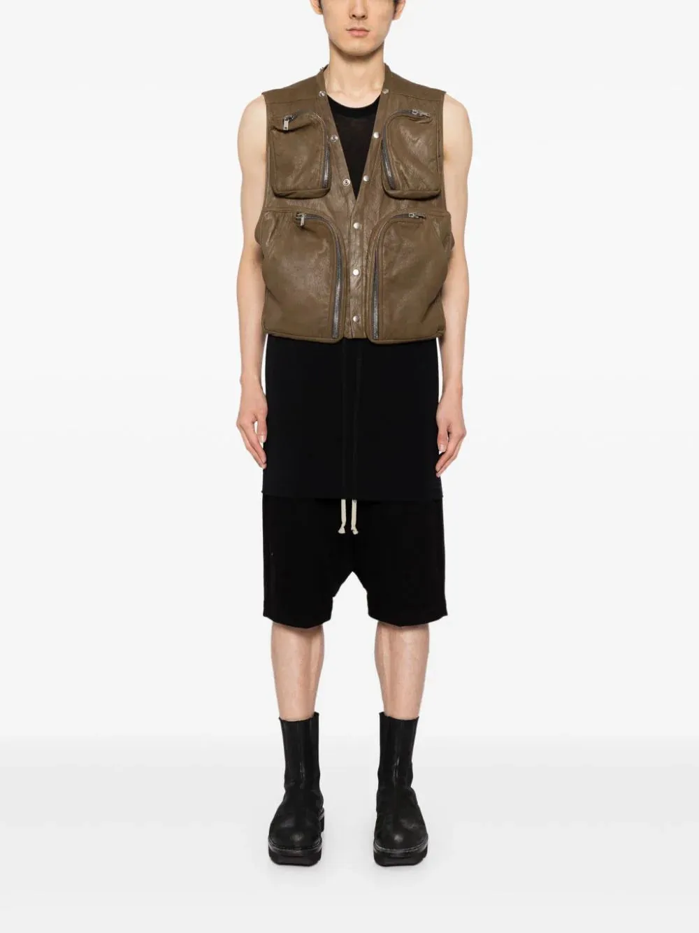Button-Up Cargo Military Jacket