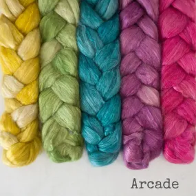 Camel Silk Roving - Arcade - Bundle