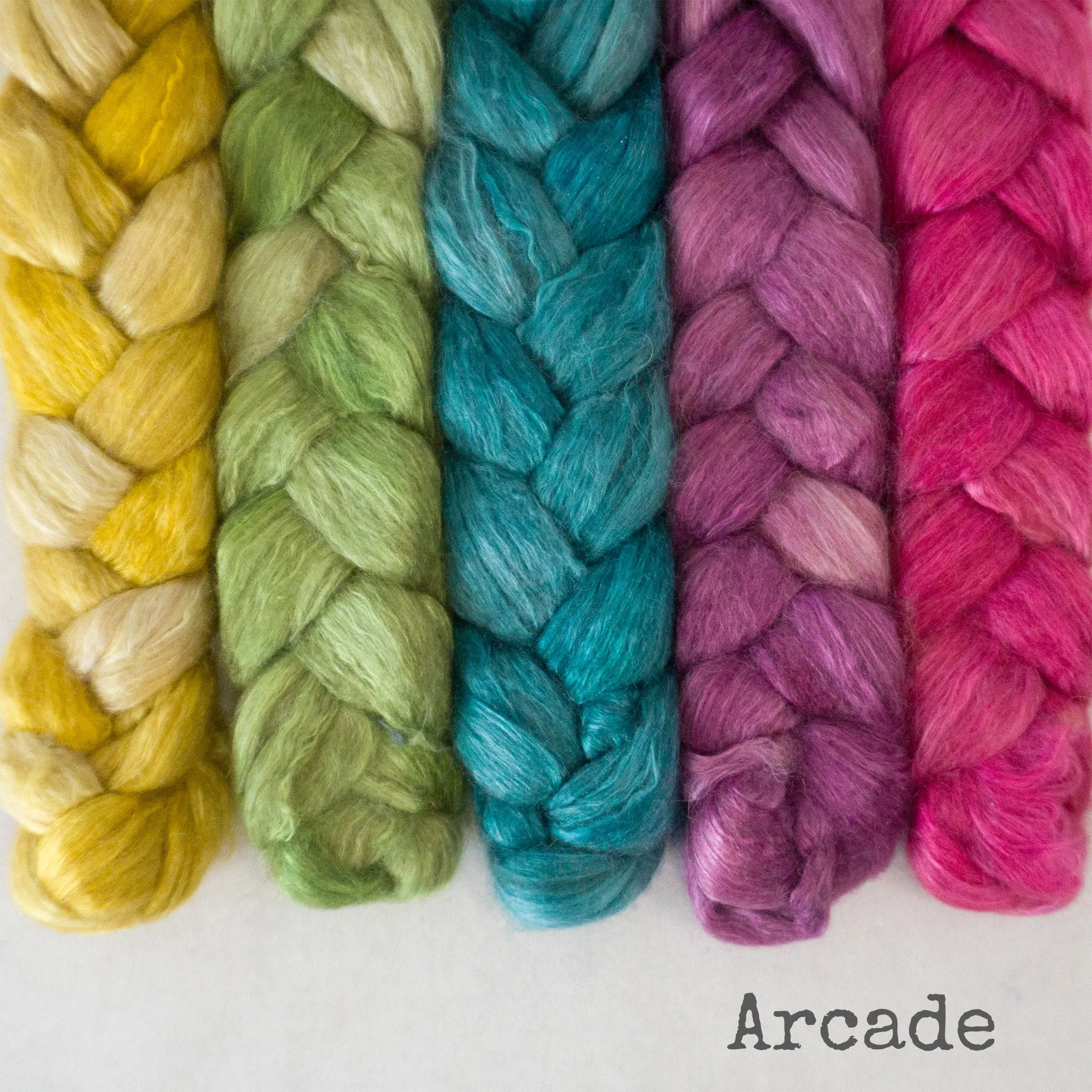 Camel Silk Roving - Arcade - Bundle