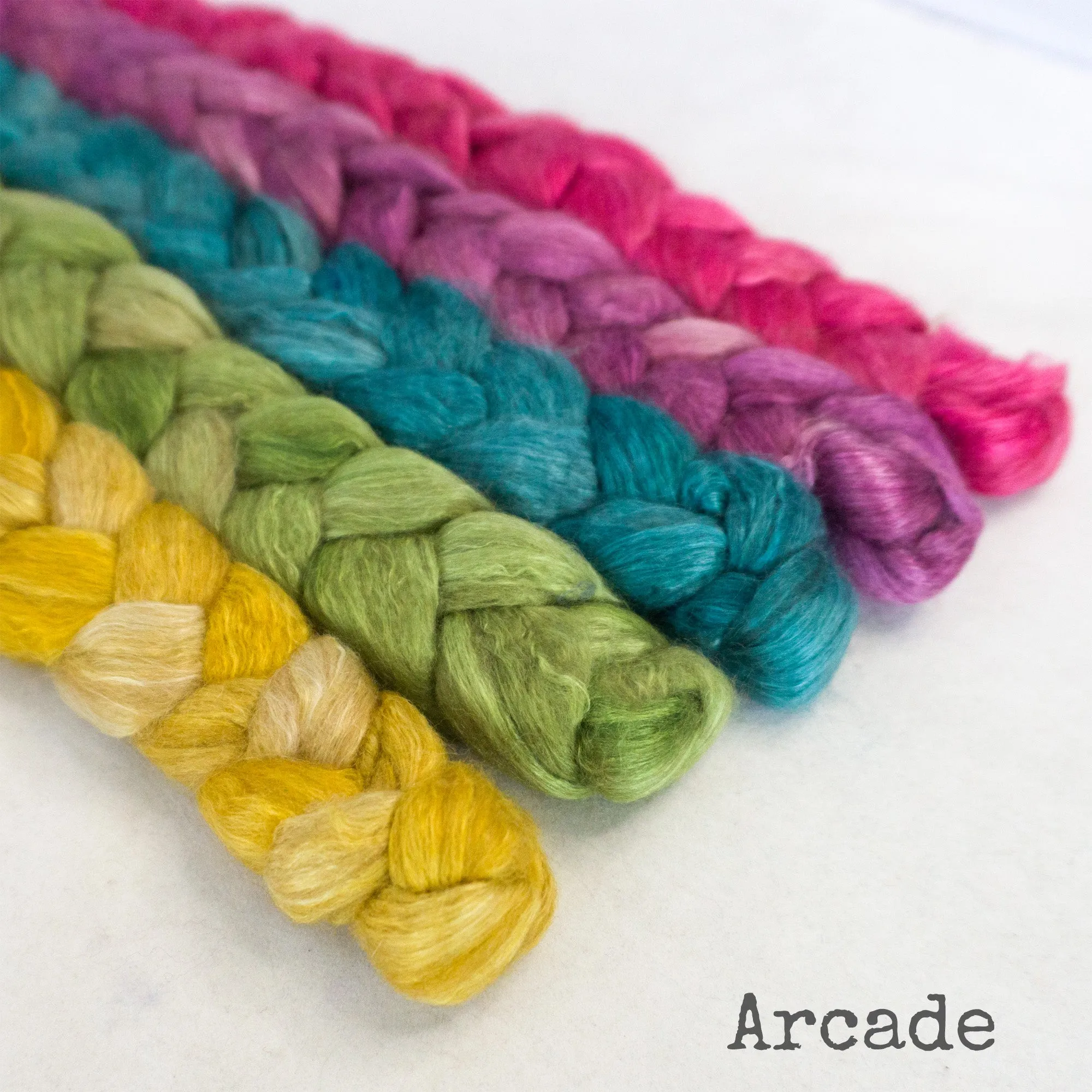 Camel Silk Roving - Arcade - Bundle