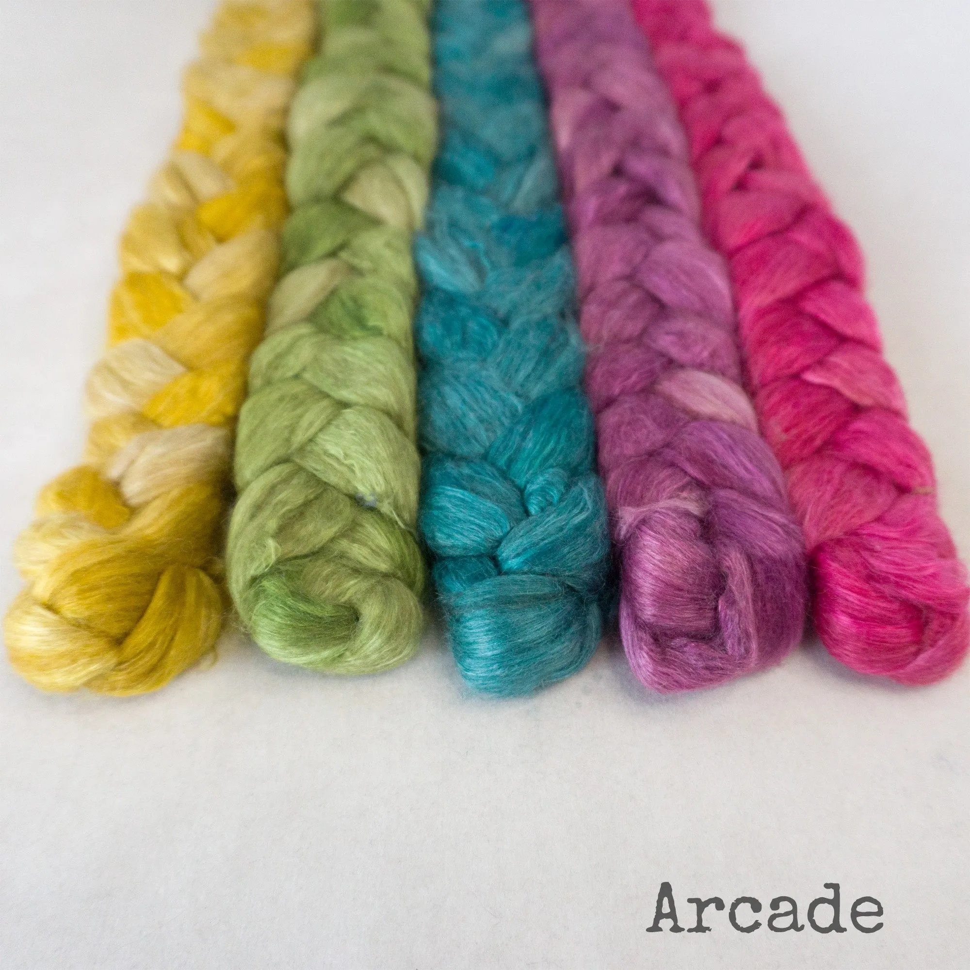Camel Silk Roving - Arcade - Bundle