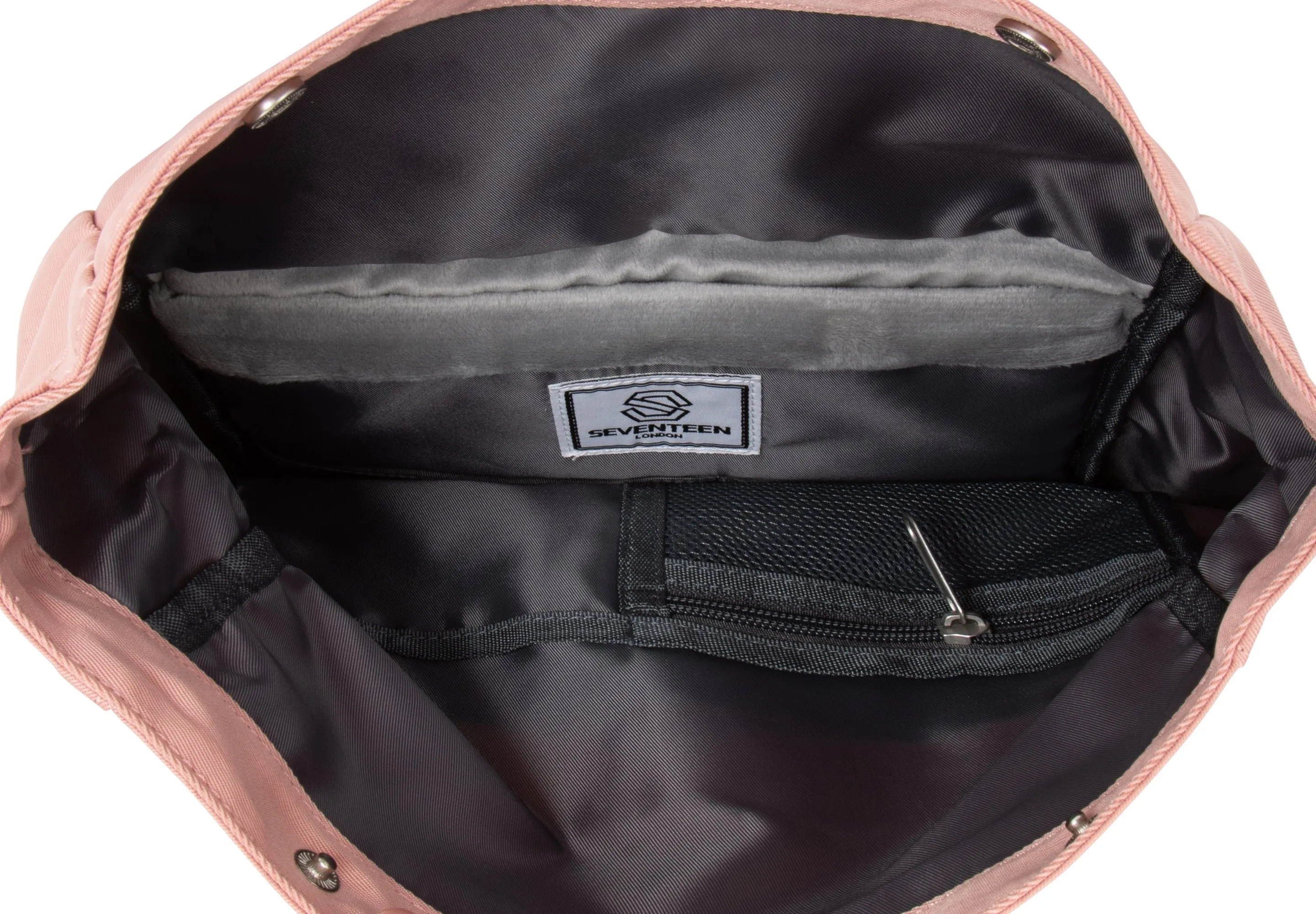 Canary Wharf Backpack - Pink with Grey