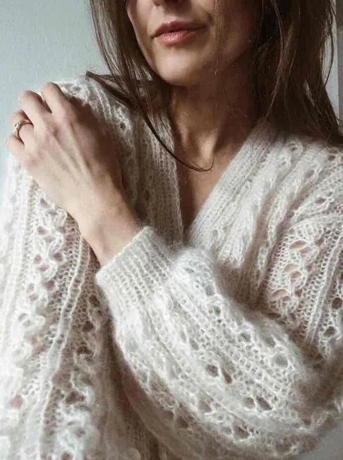 Cardigan No 6 by My Favourite Things Knitwear, Silk Mohair yarn kit (excl pattern)