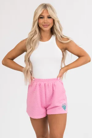 Carnation Quilted 'Pickleball' Graphic Shorts